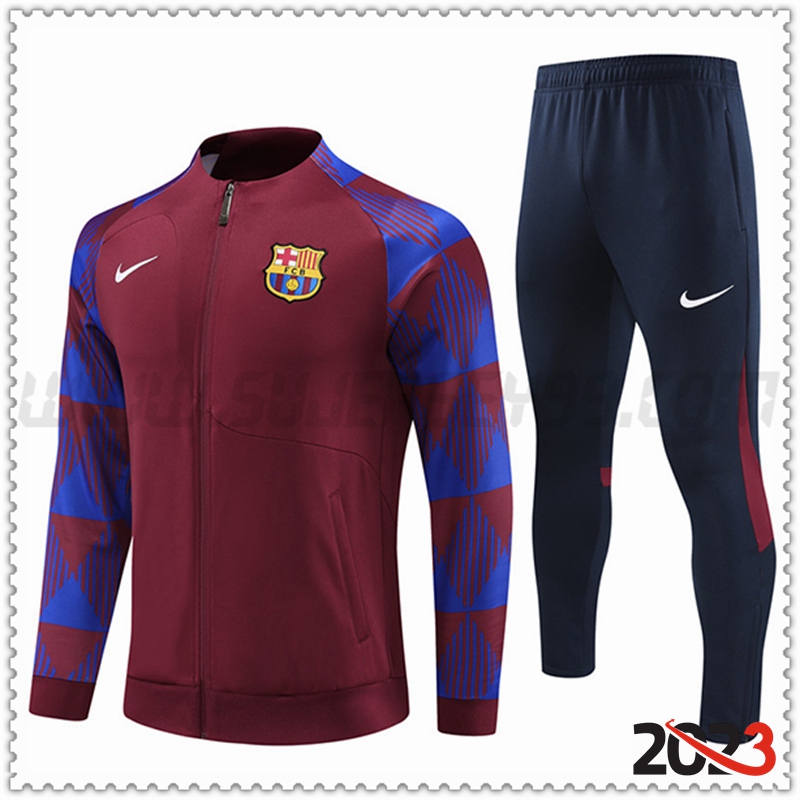 Chaqueta Chandal Futbol FC Barcelona Rojo 2023 2024 -02