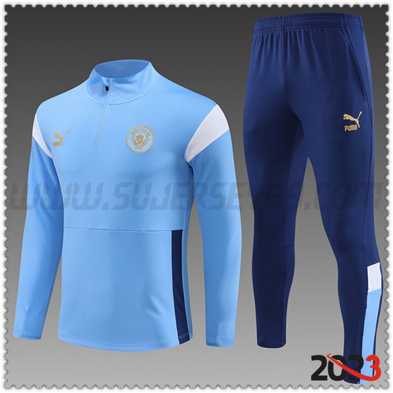 Chandal Futbol Manchester City Ninos Azul Claro 2023 2024
