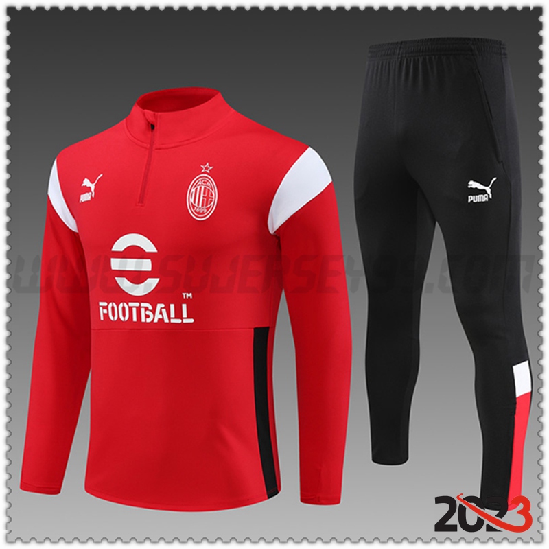 Chandal Futbol AC Milan Ninos Rojo 2023 2024
