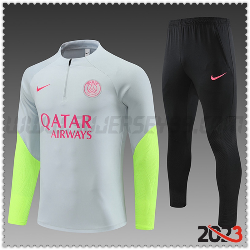 Chandal Futbol PSG Ninos Gris Claro 2023 2024