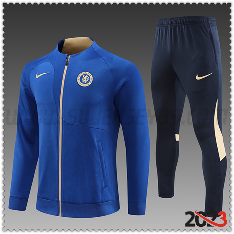 Chaqueta Chandal Futbol FC Chelsea Ninos Azul 2023 2024
