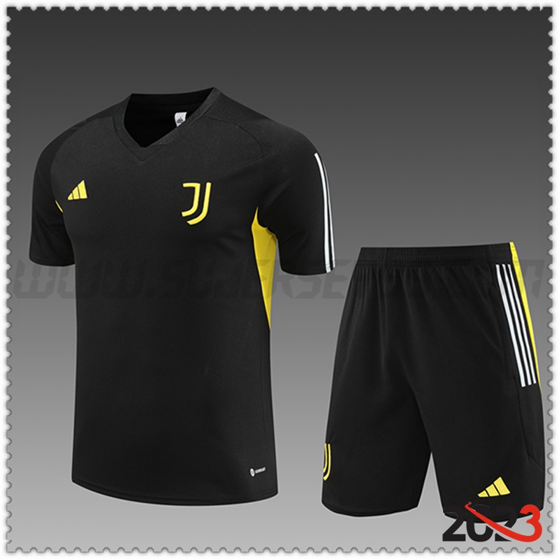 Camiseta Entrenamiento + Cortos Juventus Ninos Negro 2023 2024