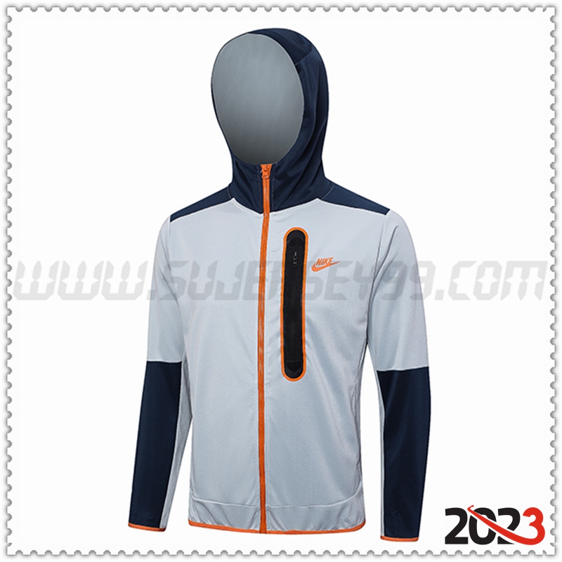 Chaqueta Con Capucha Nike Gris 2023 2024