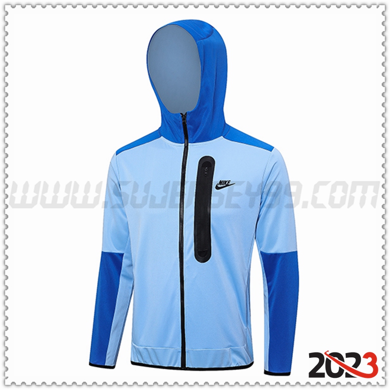 Chaqueta Con Capucha Nike Azul Claro 2023 2024