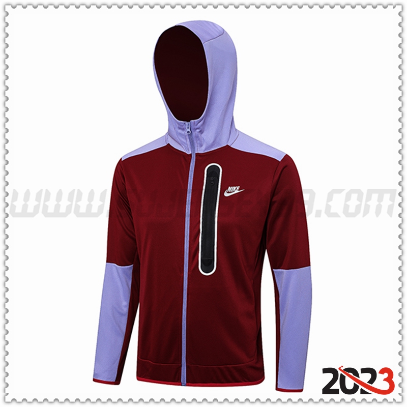 Chaqueta Con Capucha Nike Rojo/Violeta 2023 2024