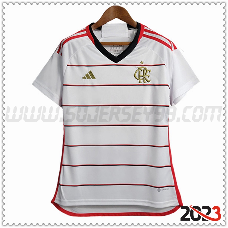 Segunda Camiseta Futbol Flamengo Mujer 2023 2024