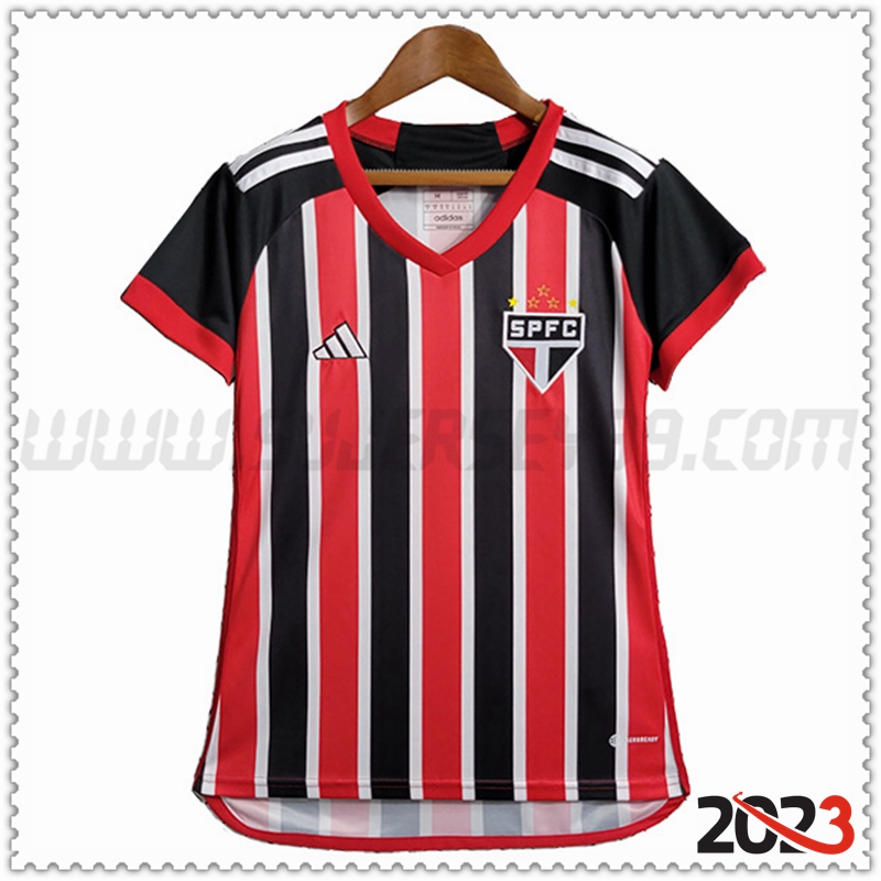 Segunda Camiseta Futbol Sao Paulo FC Mujer 2023 2024