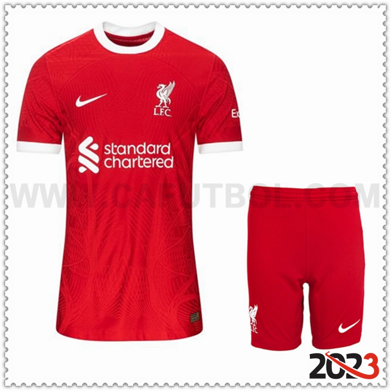 Primera Equipacion del FC Liverpool + Pantalones Cortos 2023 2024