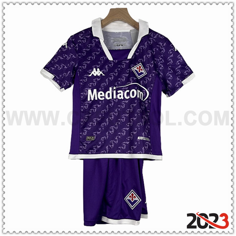 Primera Equipacion del ACF Fiorentina Ninos 2023 2024