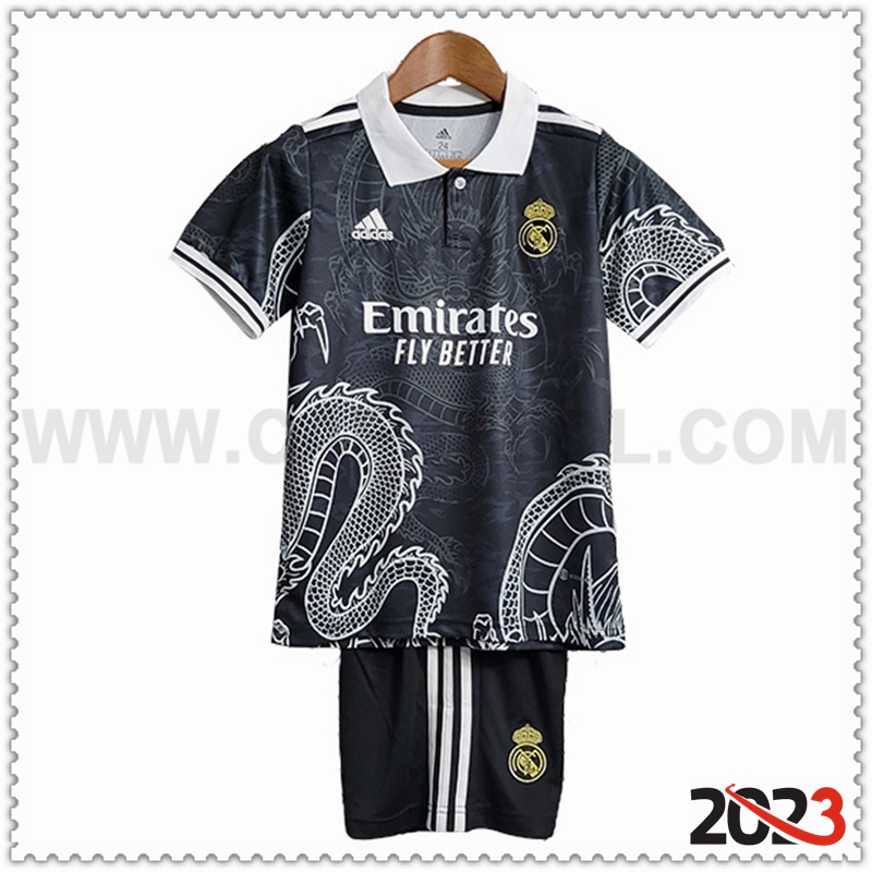 Equipacion del Real Madrid Ninos Negro Edición especial 2023 2024