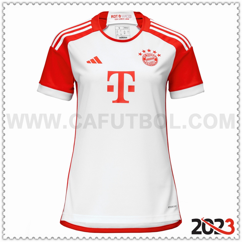 Primera Camiseta Futbol Bayern Munich Mujer 2023 2024