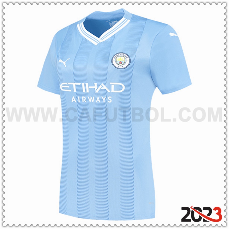 Primera Camiseta Futbol Manchester City Mujer 2023 2024