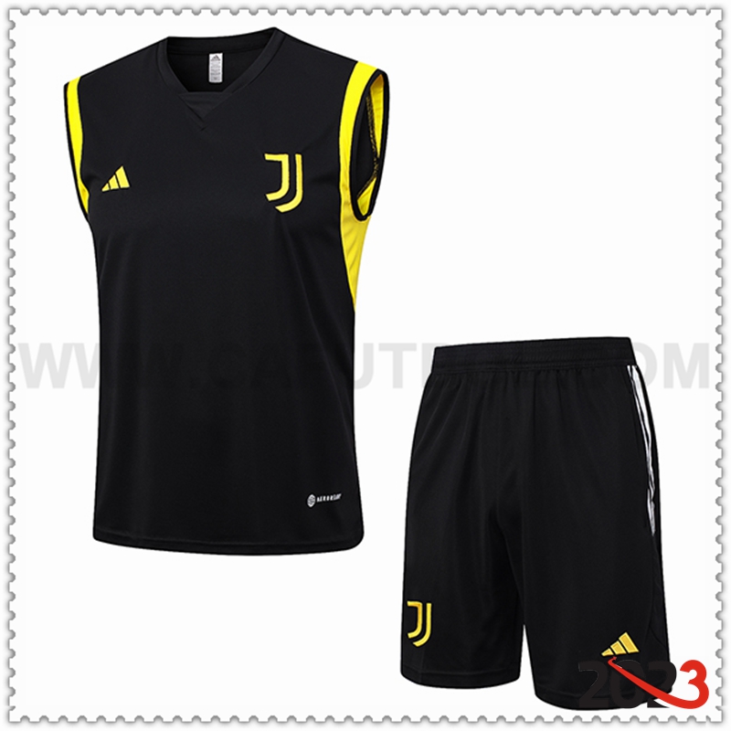 Camiseta Entrenamiento sin mangas + Cortos Juventus Negro 2023 2024