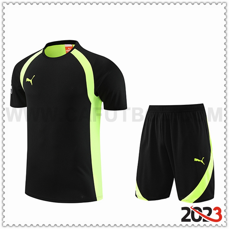 Camiseta Entrenamiento + Cortos Puma Negro 2023 2024