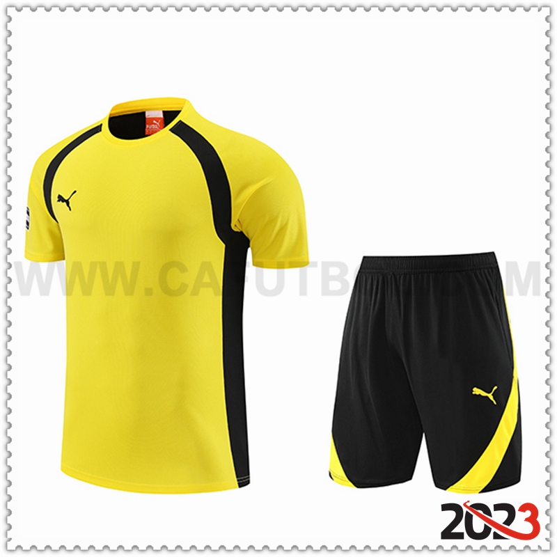 Camiseta Entrenamiento + Cortos Puma Amarillo 2023 2024
