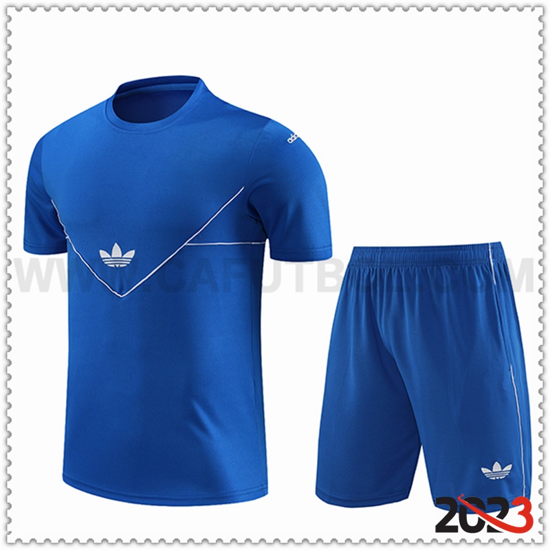 Camiseta Entrenamiento + Cortos Adidas Azul 2023 2024