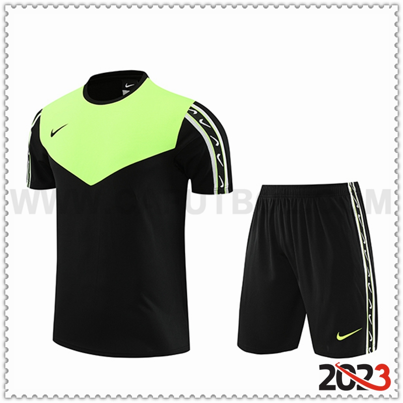 Camiseta Entrenamiento + Cortos Nike Negro/Verde 2023 2024