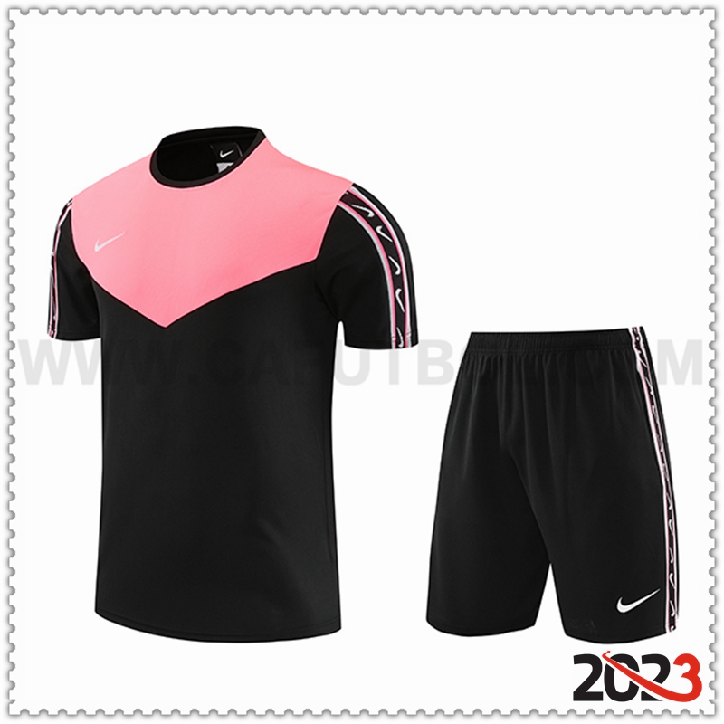 Camiseta Entrenamiento + Cortos Nike Negro/Rosa 2023 2024