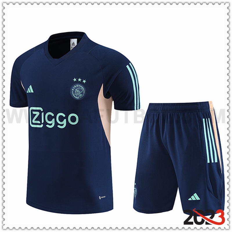 Camiseta Entrenamiento + Cortos Ajax Azul 2023 2024