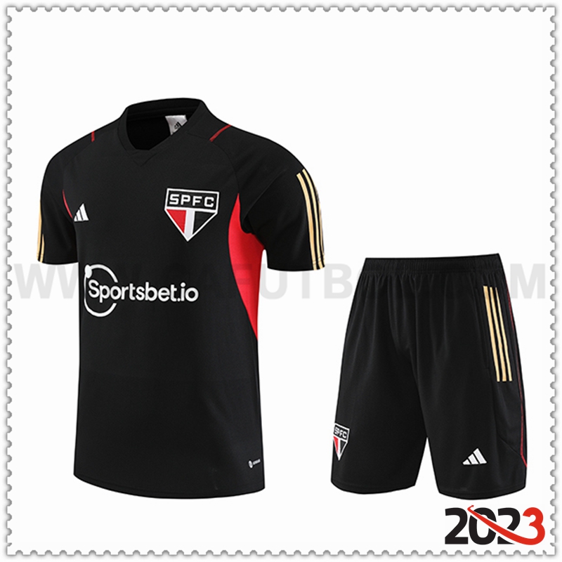 Camiseta Entrenamiento + Cortos Sao Paulo FC Negro 2023 2024 -03