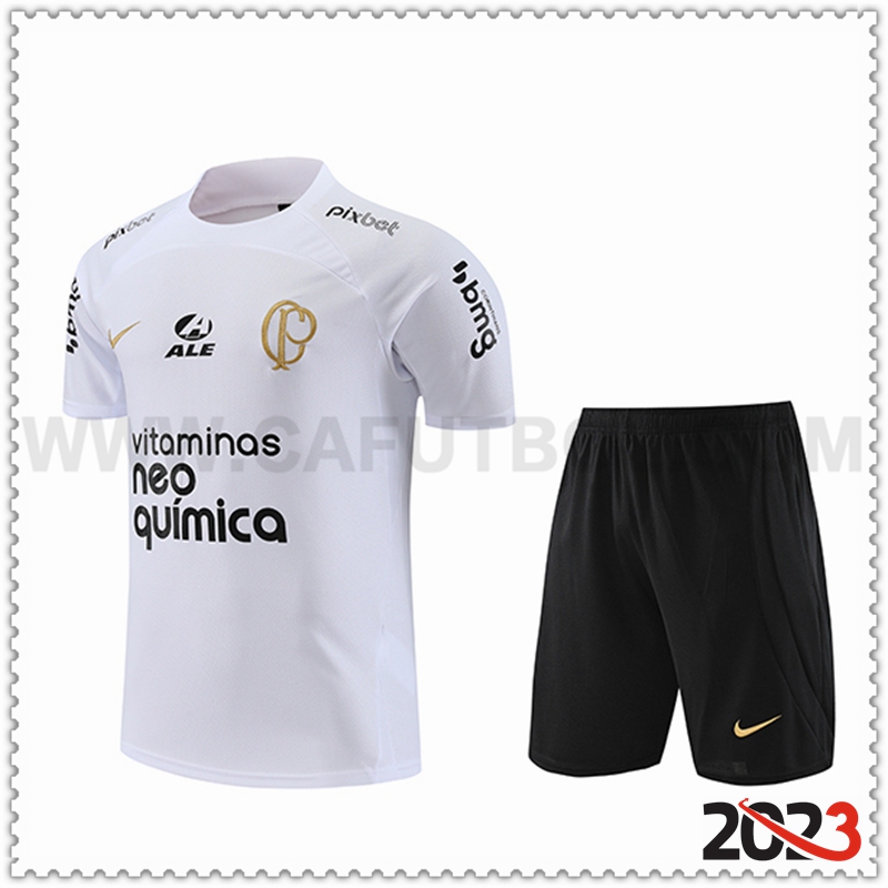 Camiseta Entrenamiento + Cortos Corinthians Blanco 2023 2024 -02