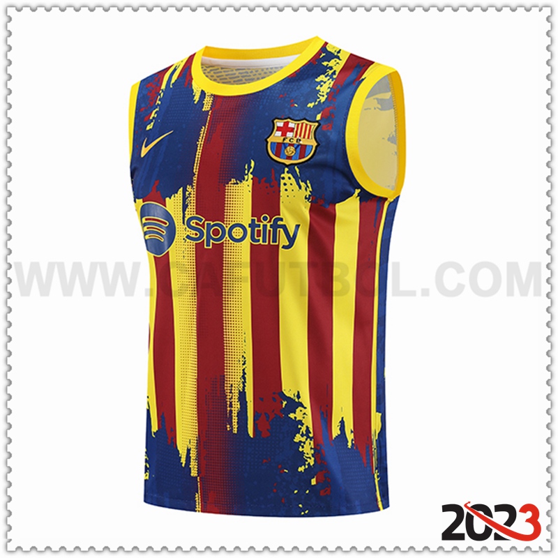 Chalecos De Futbol FC Barcelona Amarillo/Rojo/Azul 2023 2024