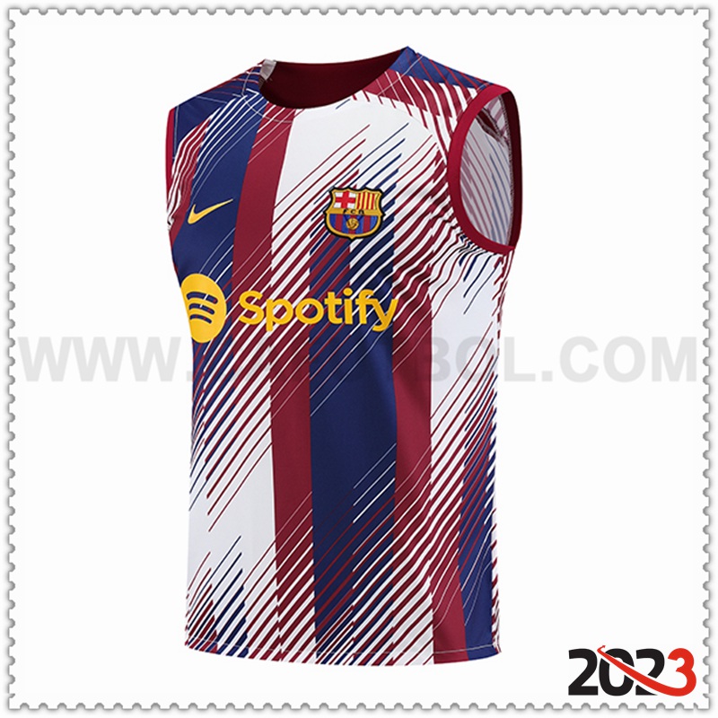 Chalecos De Futbol FC Barcelona Blanco/Azul/Rojo 2023 2024