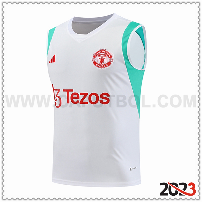 Chalecos De Futbol Manchester United Blanco 2023 2024 -03