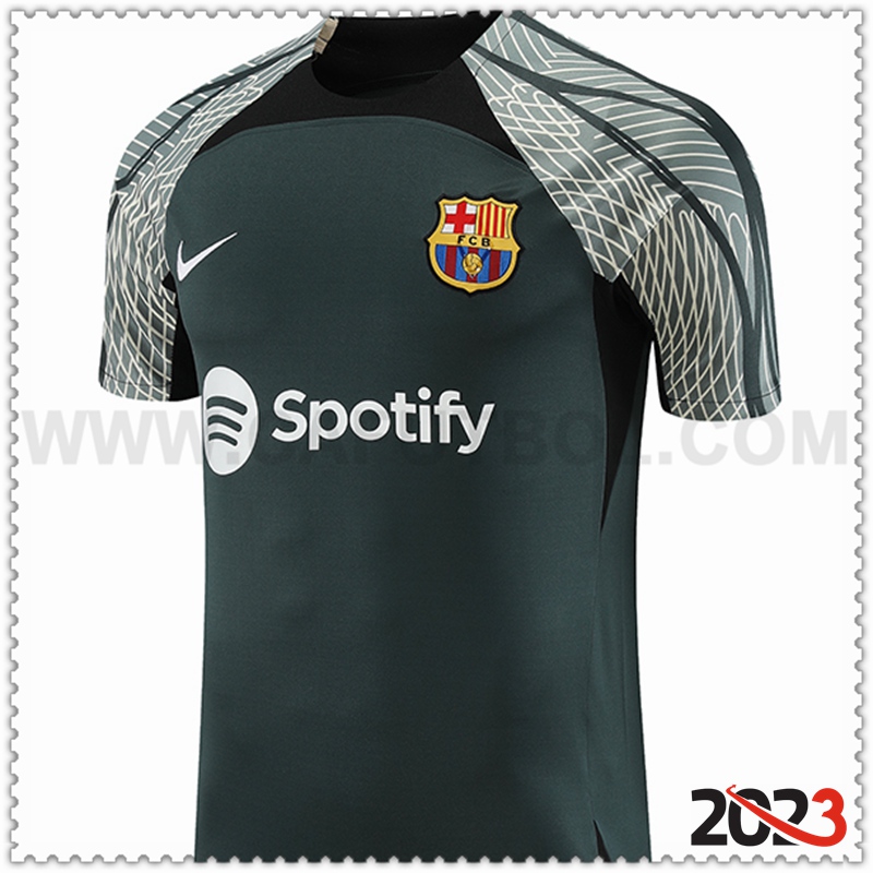 Camiseta Entrenamiento FC Barcelona Verde 2023 2024 -03