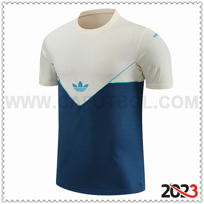 Camiseta Entrenamiento Adidas Blanco/Azul 2023 2024