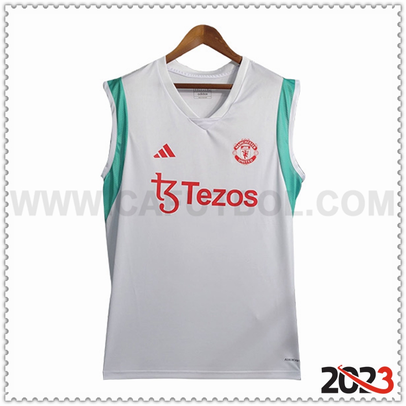 Chalecos De Futbol Manchester United Blanco 2023 2024 -02