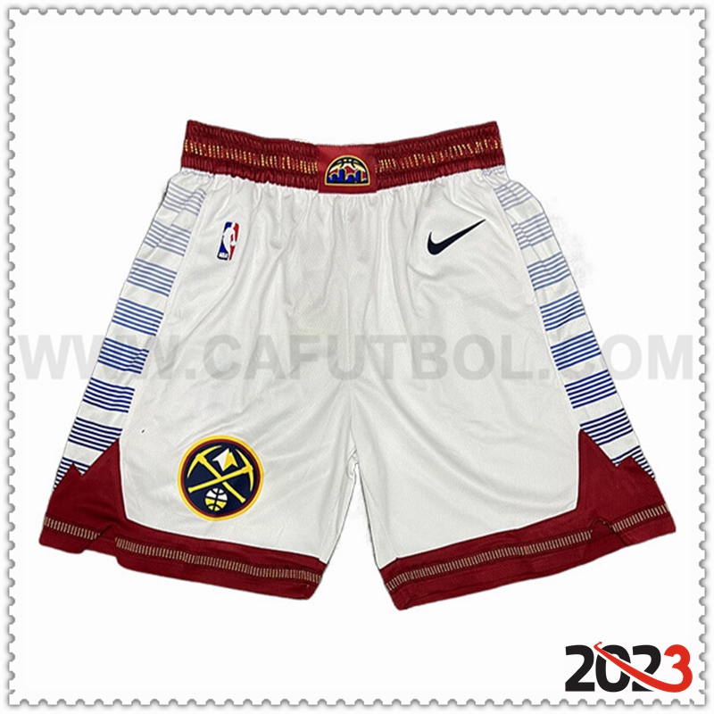 Cortos NBA Denver Nuggets 2023/24 Blanco/Rojo