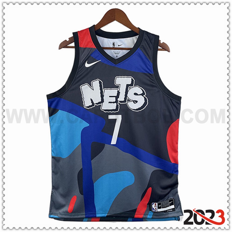 Camisetas Brooklyn Nets (DURANT #7) 2023/24 Azul/Gris