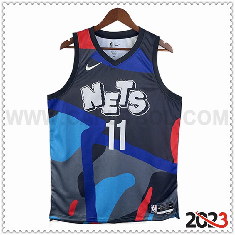 Camisetas Brooklyn Nets (IRVING #11) 2023/24 Azul/Gris