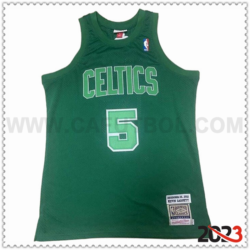 Camisetas Boston Celtics (GARNETT #5) 2023/24 Verde -02