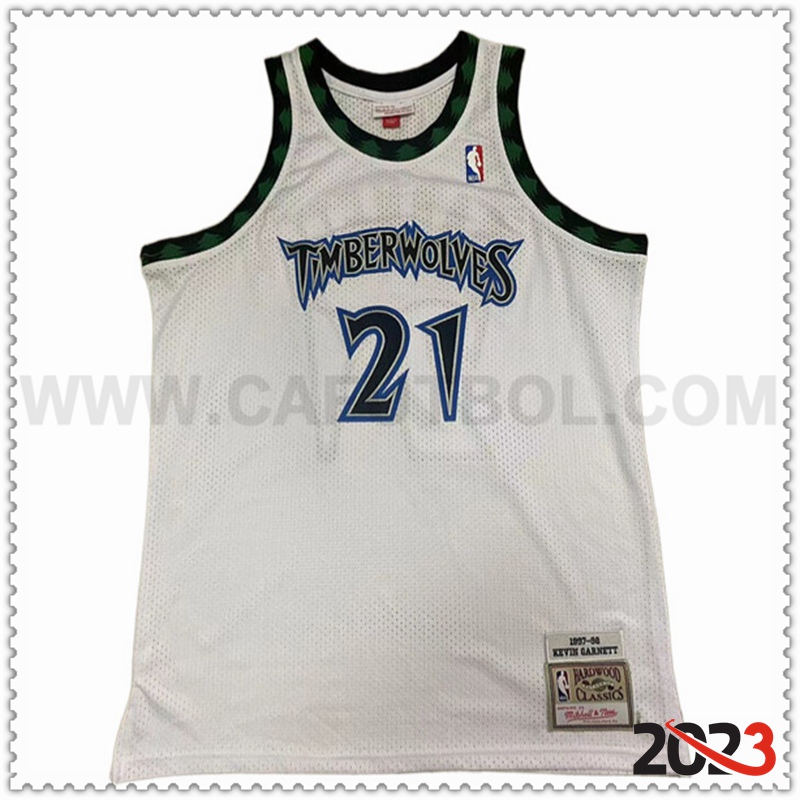 Camisetas Minnesota Timberwolves (GARNETT #21) 2023/24 Blanco