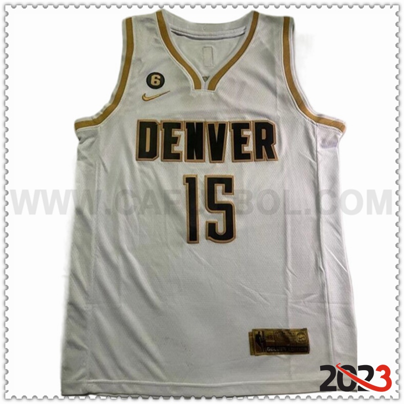 Camisetas Denver Nuggets (JOKIC #15) 2023/24 Blanco -05