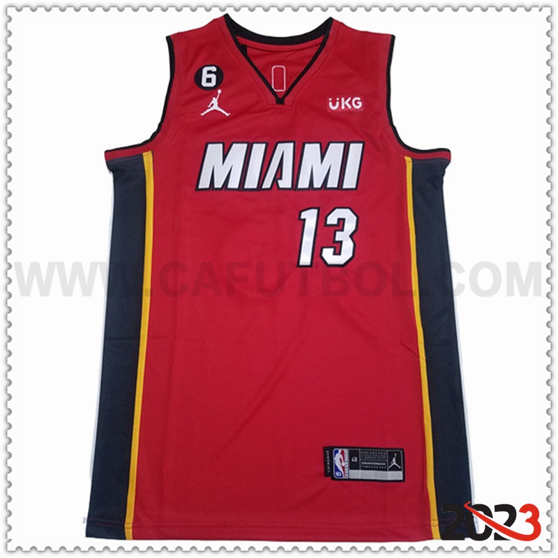 Camisetas Miami Heat (ADEBAYO #13) 2023/24 Rojo