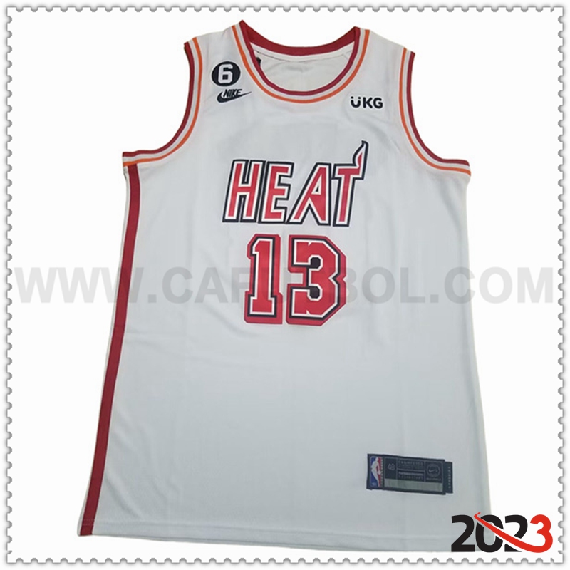 Camisetas Miami Heat (ADEBAYO #13) 2023/24 Blanco -06