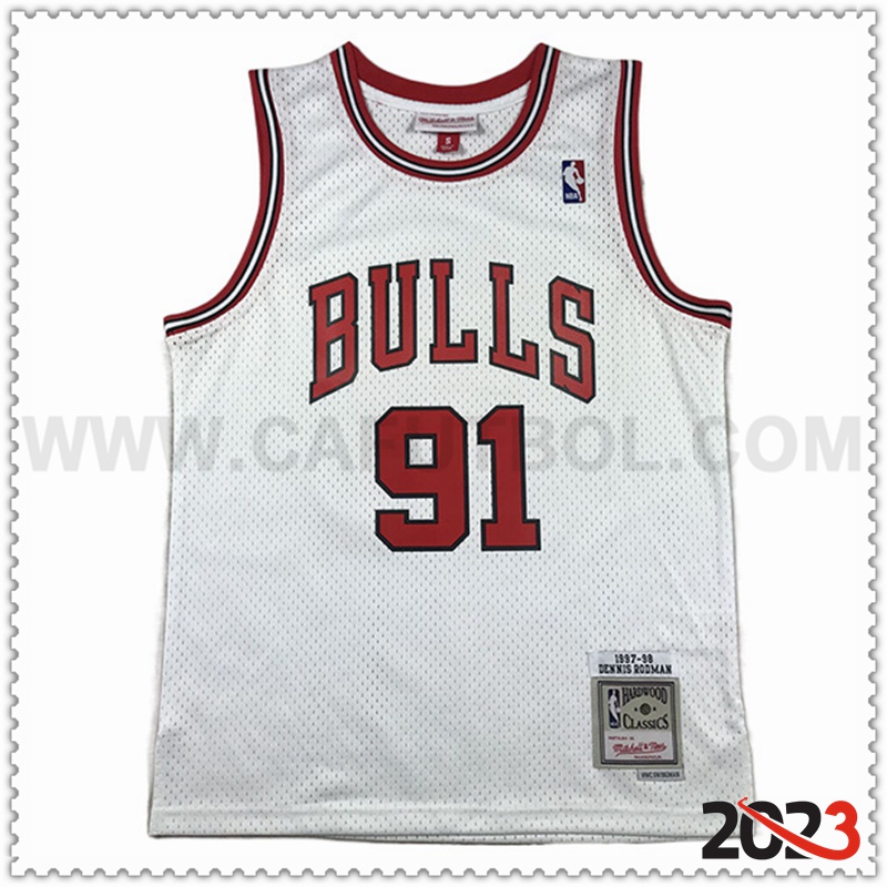 Camisetas Chicago Bulls (RODMAN #91) 2023/24 Blanco