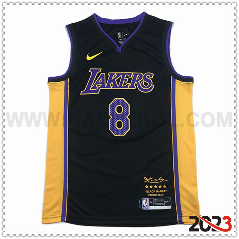 Camisetas Los Angeles Lakers (BRYANT #8) 2023/24 Negro