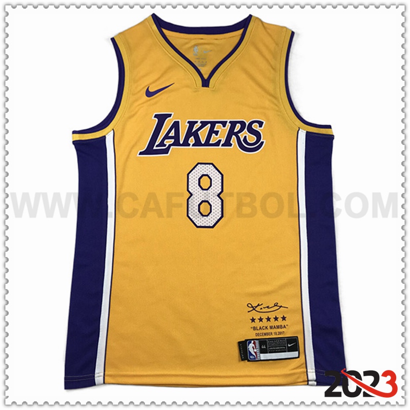 Camisetas Los Angeles Lakers (BRYANT #8) 2023/24 Amarillo