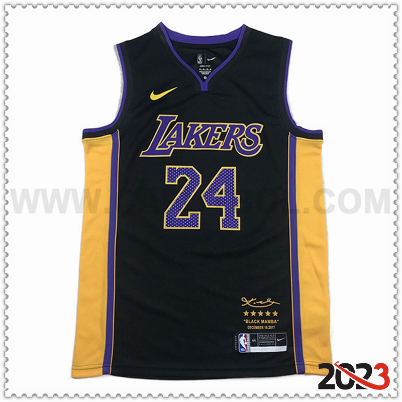 Camisetas Los Angeles Lakers (BRYANT #24) 2023/24 Negro -02