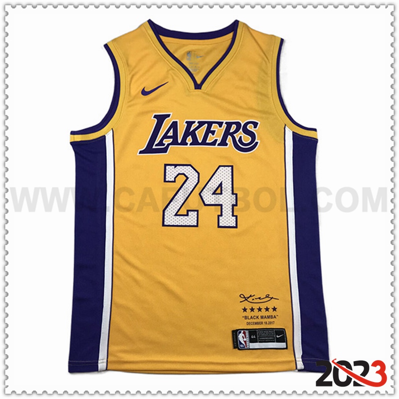 Camisetas Los Angeles Lakers (BRYANT #24) 2023/24 Amarillo -02