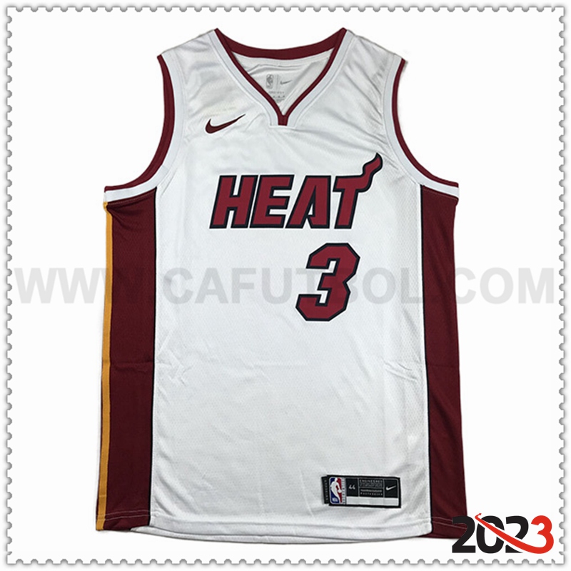 Camisetas Miami Heat (WADE #3) 2023/24 Blanco