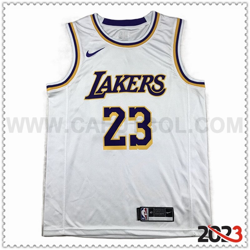 Camisetas Los Angeles Lakers (JAMES #23) 2023/24 Blanco