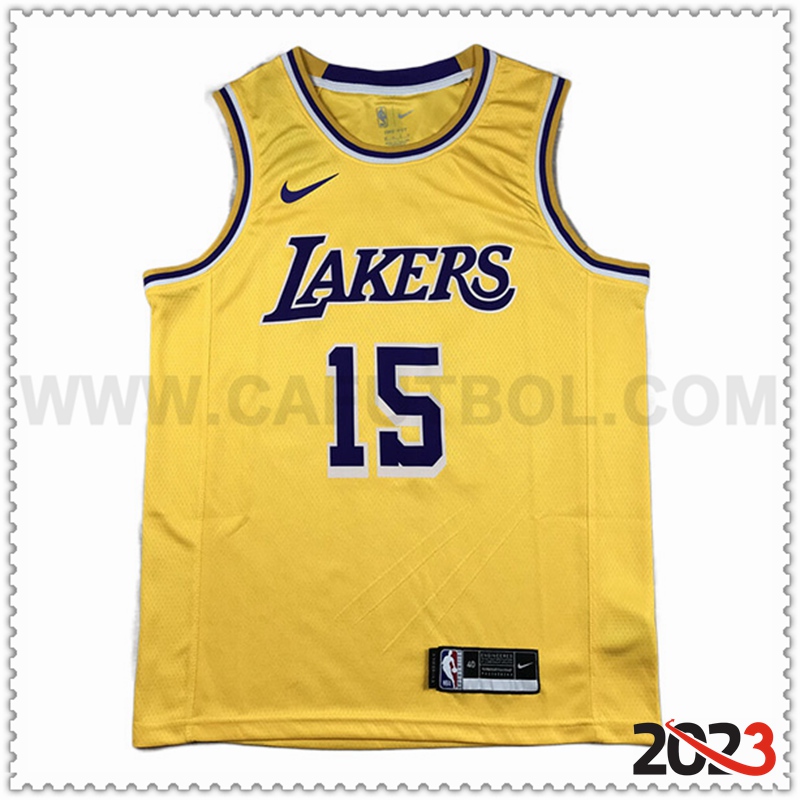 Camisetas Los Angeles Lakers (REAVES #15) 2023/24 Amarillo -02