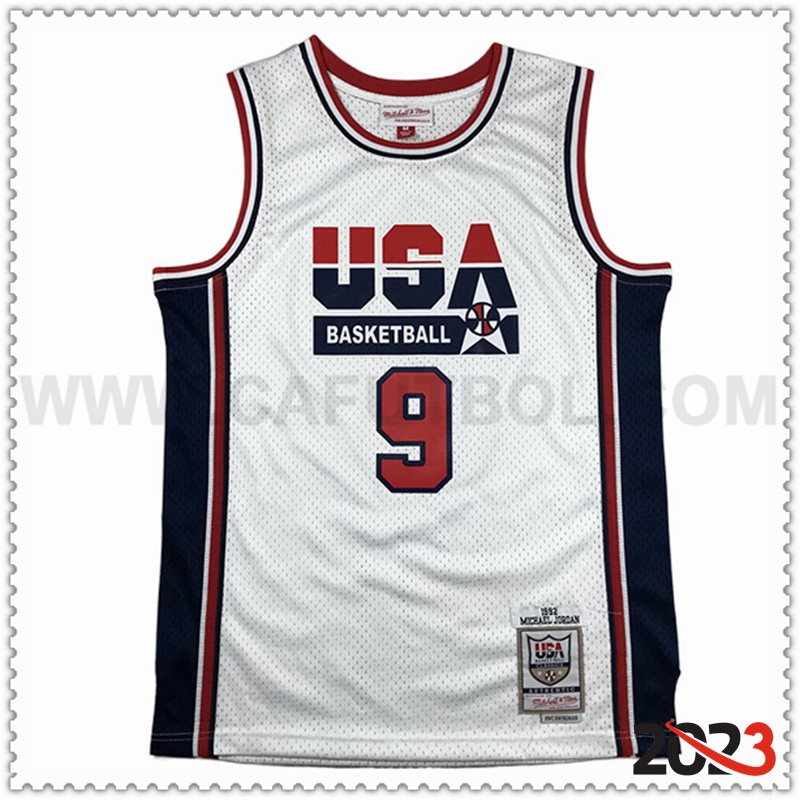 Camisetas USA (JORDAN #9) 2023/24 Blanco