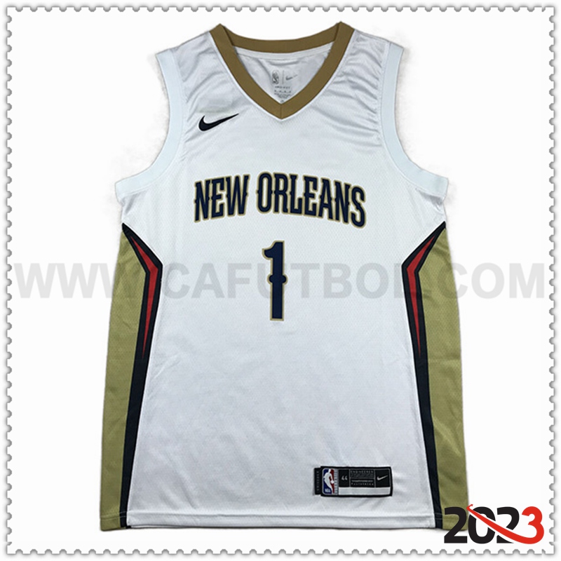 Camisetas New Orleans Pelicans (WILLIAMSON #1) 2023/24 Blanco