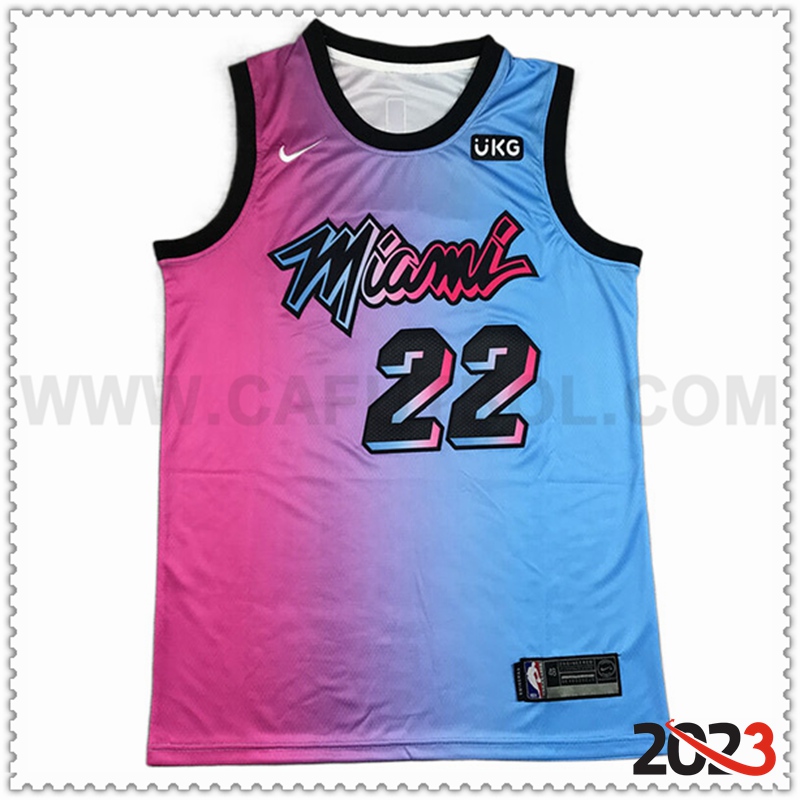 Camisetas Miami Heat (BUTLER #22) 2023/24 Azul/Rosa